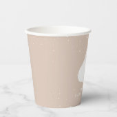 Baby Polar Bear Cub Pink Winter Baby Dusche Pappbecher (Vorderseite)