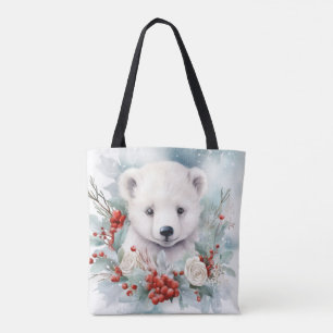 Baby Polar Bear Cub Weihnachten Niedlich Tasche