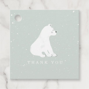 Baby Polar Bear Cub Winter Blue Baby Dusche Geschenkanhänger