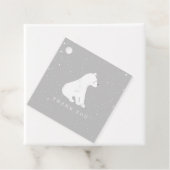 Baby Polar Bear Cub Winter Gray Baby Shower Geschenkanhänger (Beispiel)