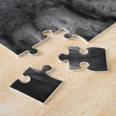 Baby Polar Bear mit Mutter, Schwarz und Weiß Puzzle (Seite)