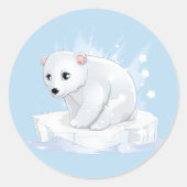 Baby Polar Bear Stickers (Vorderseite)