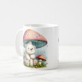 Baby Polar Bear unter Pilzschirm Kaffeetasse (Vorderseite Links)