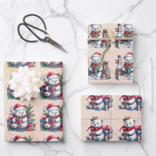 Baby Polar Bears Weihnachtskids Geschenkpapier Set