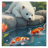 Baby Polarbear Fliese (Vorderseite)