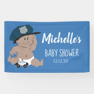 Baby Polizist Police Officer Kinderdusche - ethnis Banner