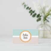 Baby Polka Dots Business Card Visitenkarte (Stehend Vorderseite)