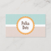 Baby Polka Dots Business Card Visitenkarte (Vorderseite)