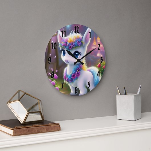 Baby Pony Große Wanduhr (Büro)