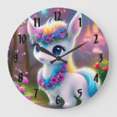 Baby Pony Große Wanduhr (Vorderseite)