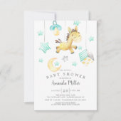 Baby Pony Mobile Neutral Baby Shower Einladung (Vorderseite)