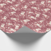 Baby Poodle Wrapping Paper Geschenkpapier (Ecke)