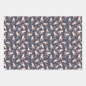Baby Poodle Wrapping Paper Sheets Geschenkpapier Set (Vorderseite)