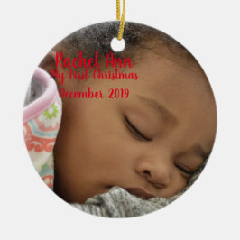 Baby Portrait Keramik Circle Ornament