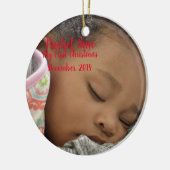 Baby Portrait Keramik Circle Ornament (Links)