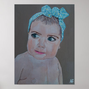 Baby Portrait Painting von Alfred Fox Poster