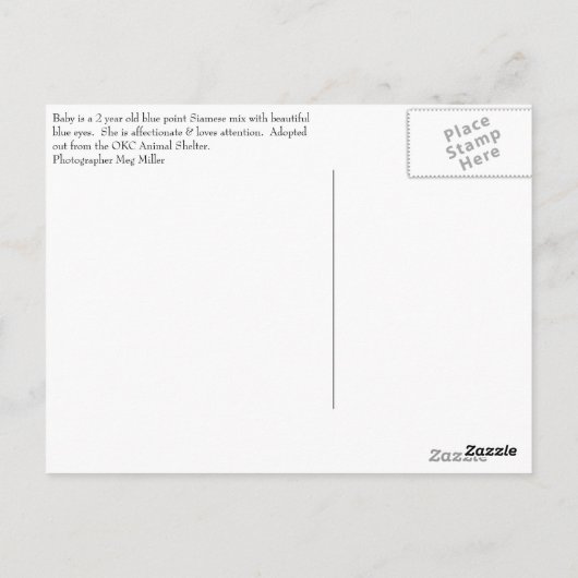 Baby Postkarte (Rückseite)