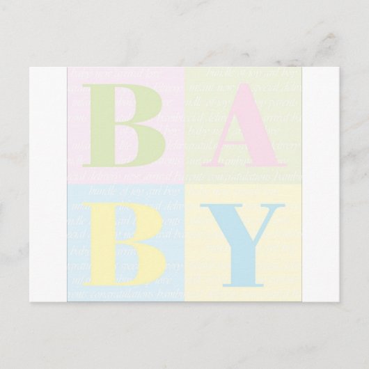 Baby Postkarte (Vorderseite)