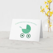 Baby Pram Karte (Gelbe Blume)
