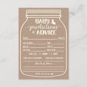 Baby Predication and Advisor Enclosure Card Begleitkarte
