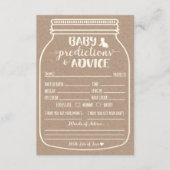 Baby Predication and Advisor Enclosure Card Begleitkarte (Vorderseite)