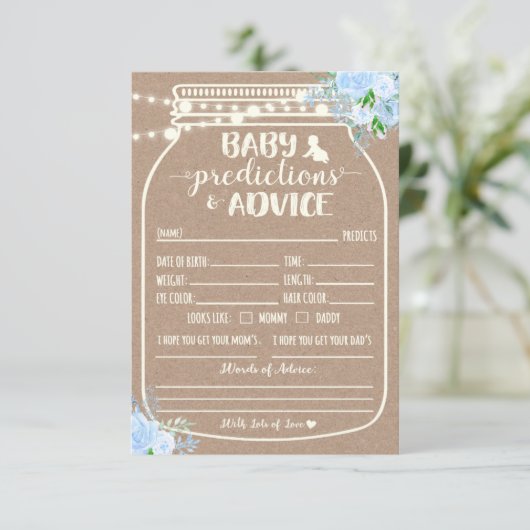 Baby Predication and Advisor Enclosure Card Begleitkarte (Stehend Vorderseite)