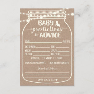 Baby Predication and Advisor Enclosure Card Begleitkarte