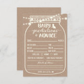 Baby Predication and Advisor Enclosure Card Begleitkarte (Vorne/Hinten)