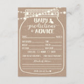 Baby Predication and Advisor Enclosure Card Begleitkarte (Vorderseite)