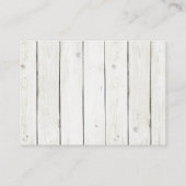 Baby Predication Card für Babydusche - Rustikales  Telefonnummerkarte (Rückseite)