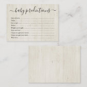 Baby Predication Card Kinderdusche - Rustikales Ho Telefonnummerkarte (Vorne/Hinten)