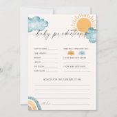 Baby Predications Baby Shower Game Card Einladung (Vorderseite)