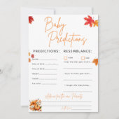 BABY PREDICTION Kinderdusche Spiel ein wenig Pumpk Einladung (Vorderseite)