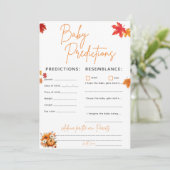 BABY PREDICTION Kinderdusche Spiel ein wenig Pumpk Einladung (Stehend Vorderseite)