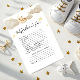 Baby Predictions and Advice Baby Shower card 