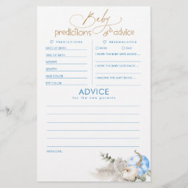 Baby Predictions and Advice Baby Shower Game