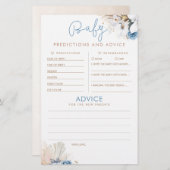 Baby Predictions and Advice Baby Shower Game (Vorne/Hinten)