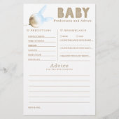Baby Predictions and Advice Baby Shower Game (Vorderseite)