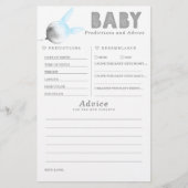 Baby Predictions and Advice Baby Shower Game (Vorderseite)