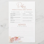 Baby Predictions and Advice Baby Shower Game (Vorderseite)