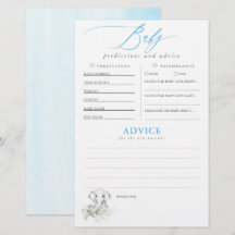 Baby Predictions and Advice Baby Shower Game