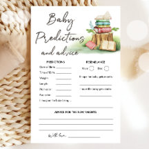 Baby Predictions and Advice Baby Shower Game