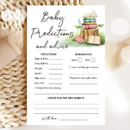 Baby Predictions and Advice Baby Shower Game