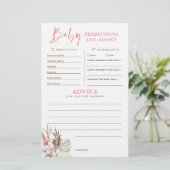 Baby Predictions and Advice Baby Shower Game (Stehend Vorderseite)