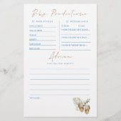 Baby Predictions and Advice Baby Shower Game (Vorderseite)