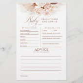 Baby Predictions and Advice Baby Shower Game (Vorderseite)