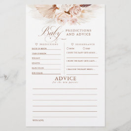 Baby Predictions and Advice Baby Shower Game