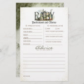 Baby Predictions and Advice Baby Shower Game (Vorne/Hinten)