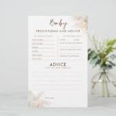 Baby Predictions and Advice Baby Shower Game (Stehend Vorderseite)