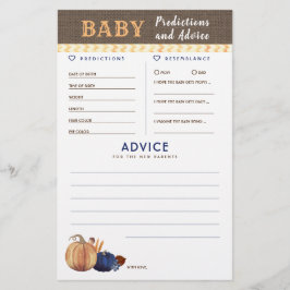 Baby Predictions and Advice Baby Shower Game
